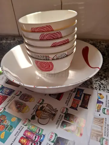 Plastic custard set