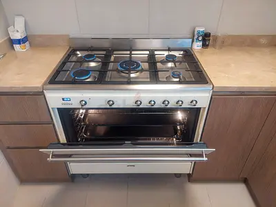 New Smeg Italian 90×60 cm Top 5 Burner Gas Down Oven Electric Cooker Range Size 90cm