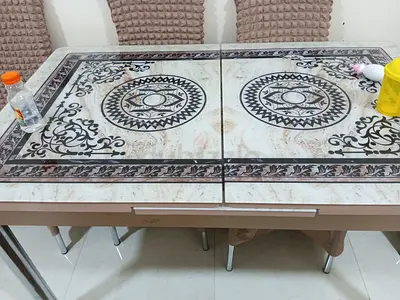 Beautiful Marble Dining Table with Intricate Design