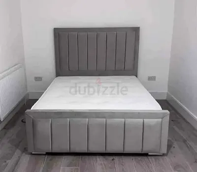 Stylish Grey Upholstered Twin Bed with manual storage | Customisable