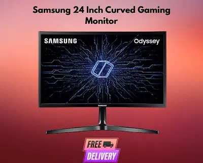 Samsung 24 Inch Curved Gaming Monitor 144Hz Refresh Rate LC24RG50F - Free Delivery All Over UAE