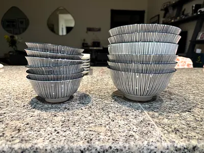 Set of 6 bowls - small and large
