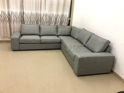 Ikea Kivik corner sofa four seater light grey