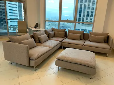 Ikea söderhamn luxury sofa with ottoman six-seater