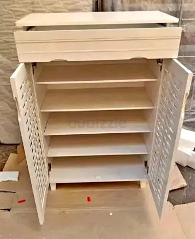 Stylish White Storage Cabinet with Spacious Shelves