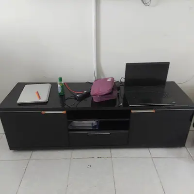 Sleek Black TV table