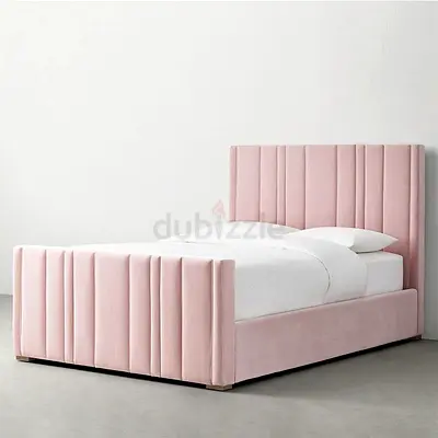 Chic Pink Velvet Queen Customised bed for sale !