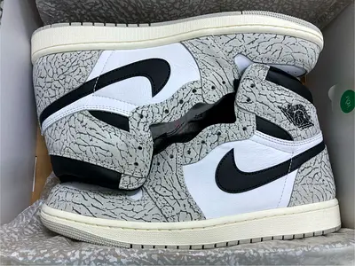 Air Jordan 1 High White Cement