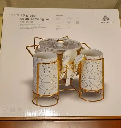 15-Piece Porcelain Soup Bowl Set