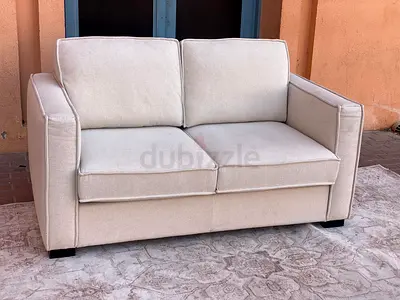 Comfortable Beige Two-Seater Sofa for Sale