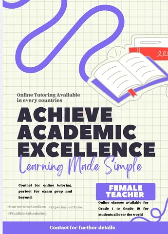 Female Teacher for kids Tutor classes