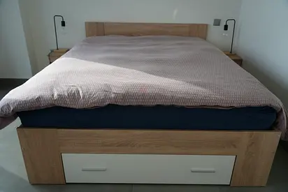 Bed Frame 160x200 with mattress and storage drawer