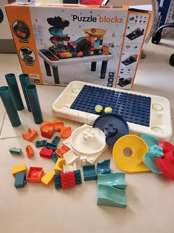 Colorful Puzzle Block Rollercoaster Toy for Kids