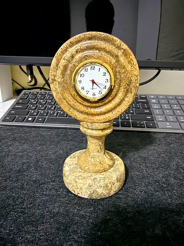 Onyx Marble Table Clock