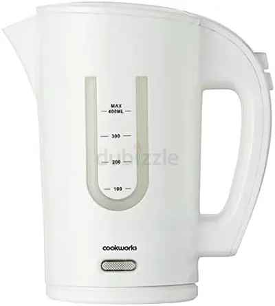 Cookworks Travel Kettle in White 1000w 120/220v (Fix Price)