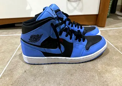Nike Air Stylish Blue and Black High-Top Sneakers