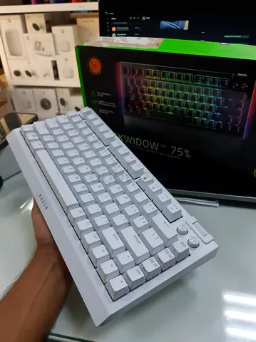 Blackwidow v4 75% Compact and Stylish White Mechanical Keyboard for Sale