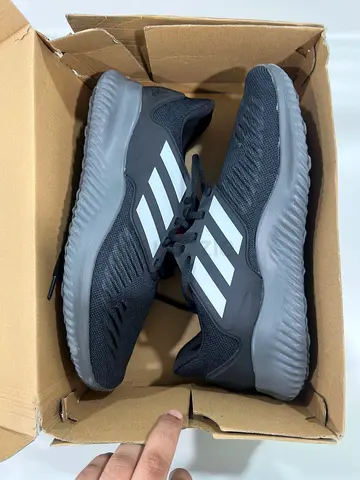 Adidas - Men Alphabounce Running Shoes, Black and White - Brand New with box.