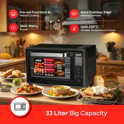 Sanford 33 Liter Electric Oven - Versatile Cooking Power! ( 8 months more warranty balance)