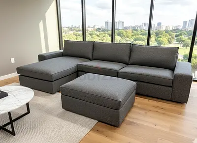IKEA Kivik LShape 4-seater sofa with footstool