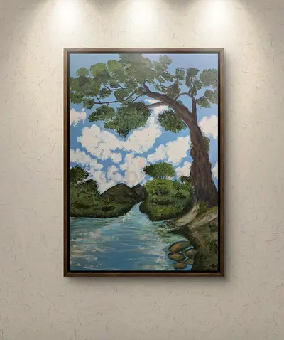 The Peace of the Wild     Handmad Oil painting