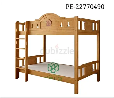 Solid Wooden Bunker Bed  Mattress