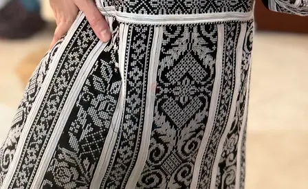 Palestinian Elegant Black and Silver Dress