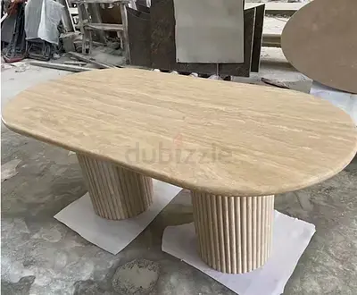 Travertine Custom made modern marble dining table