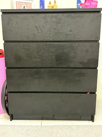 Modern Black Wooden Drawer Dresser for Sale