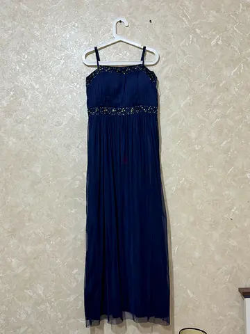 Elegant Navy Blue Evening Dress