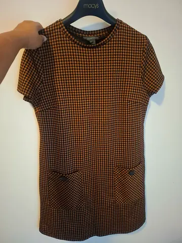 Brown Checkered Chic Houndstooth Tunic Dress from Primark