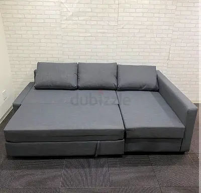 Ikea l shape sofa bed with storage