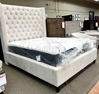 Luxurious High-Back King Size Bed Frame