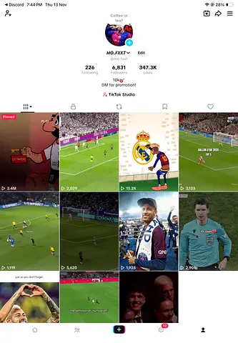 TikTok account 6k+