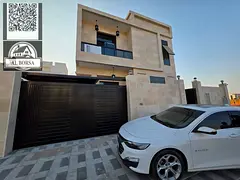 Villa for rent in Al Yasmin area, 5 master bedrooms, majlis, living room, ground floor, first floor,
