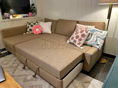 Modern Pull-Out Sofa Bed with Storage