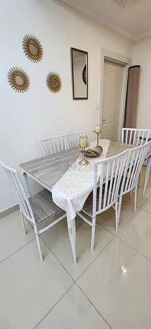 Charming White Dining Table Set