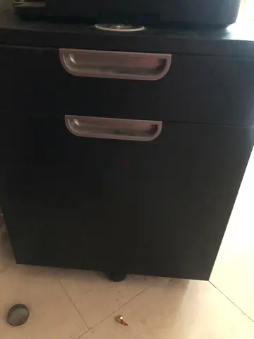 Functional Black  White pair of Filing Cabinet with Drawers
