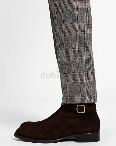 8 by Yoox Dark Brown Jodhpur Men’s Suede Leather Boots (Size 42) Made In Italy