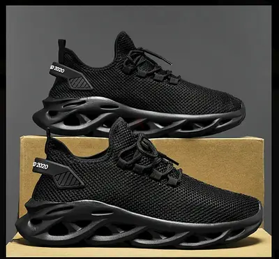 Modern Black Mesh Sneakers for Active Days