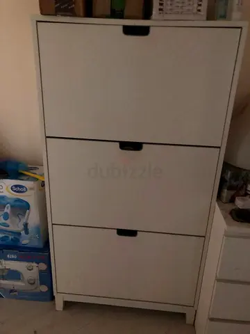 Practical Ikea Three-Drawer Shoe Rack for Sale
