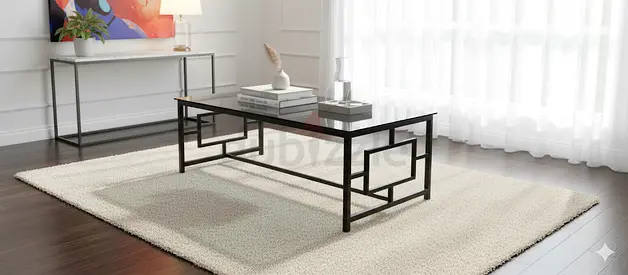 Elegant Glass Top Coffee Table with Modern Design
