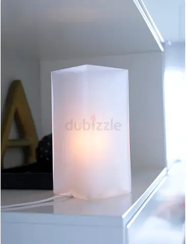 IKEA FROSTED GLASS LAMP with bulb  extra new cord