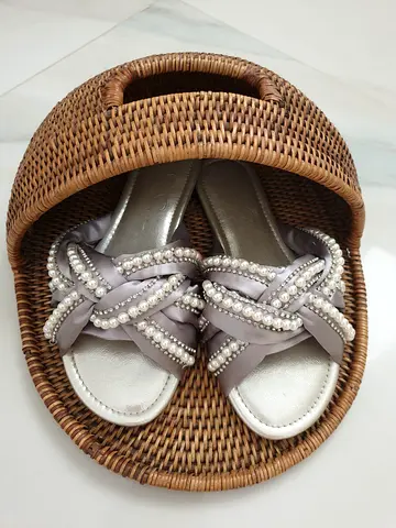 Rattan Guestroom shoe basket
