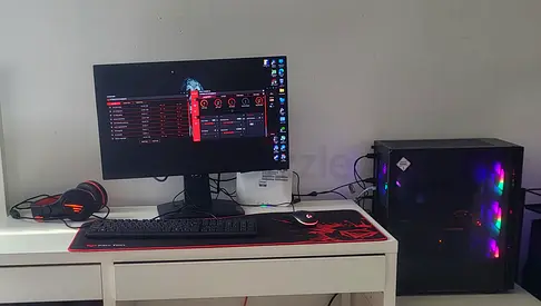 Gaming Desktop Setup with RGB
