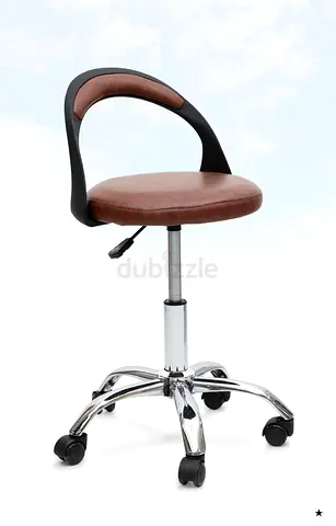 Stylish Brown Adjustable Office Chair with Wheels