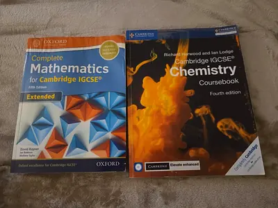 Cambridge IGCSE Mathematics and Chemistry Books Set
