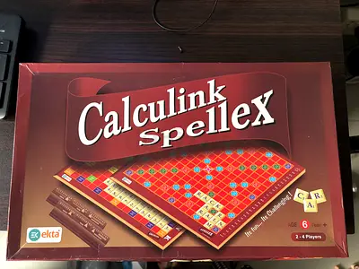 Calculink Spellex 2-in-1 Math  Word Puzzle Education and Entertainment Board Game for Kids