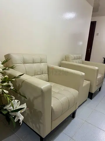 Comfortable Modern Cream Armchairs