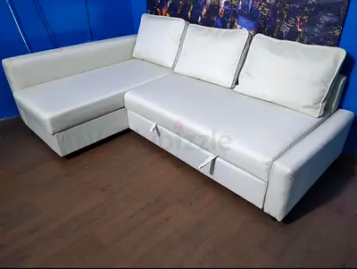 Comfortable Beige Sectional Sofa with Storage